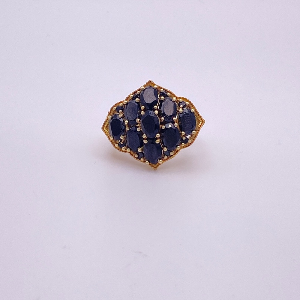 KARIS GdB Black Sapphire Ring; Size 7